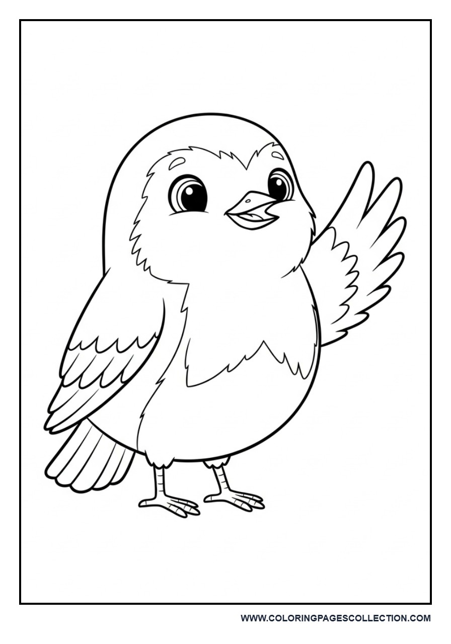 Cute Robin Waving