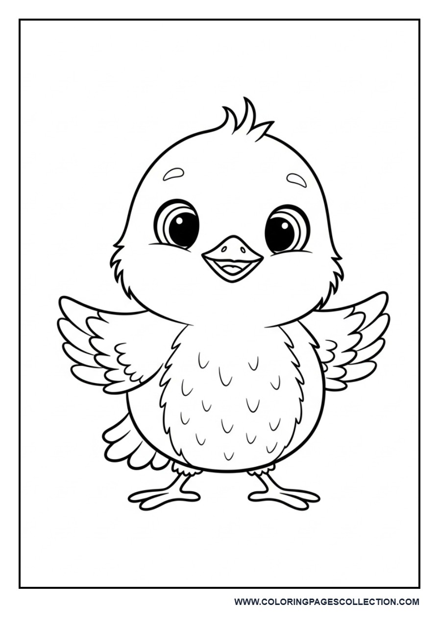 Cute Smiling Baby Bird