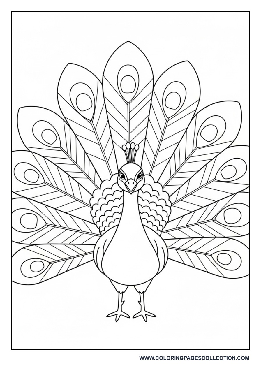 Happy Peacock Standing