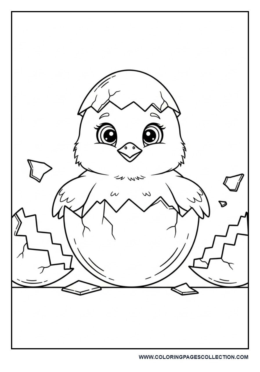 Chick Hatching from Egg