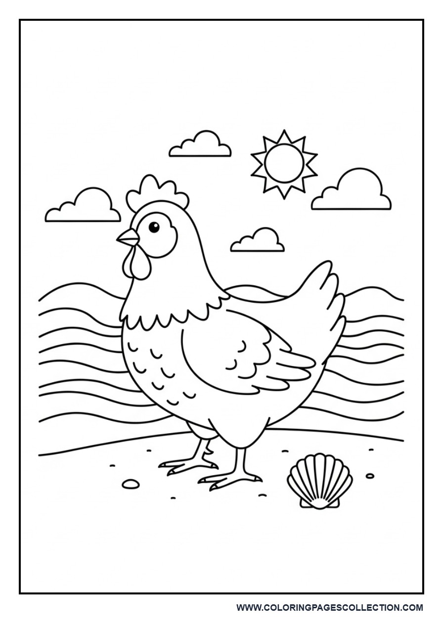 Chicken at Beach