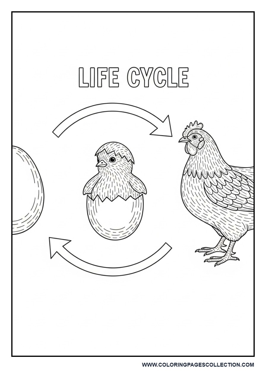Chicken Life Cycle Simple Chart