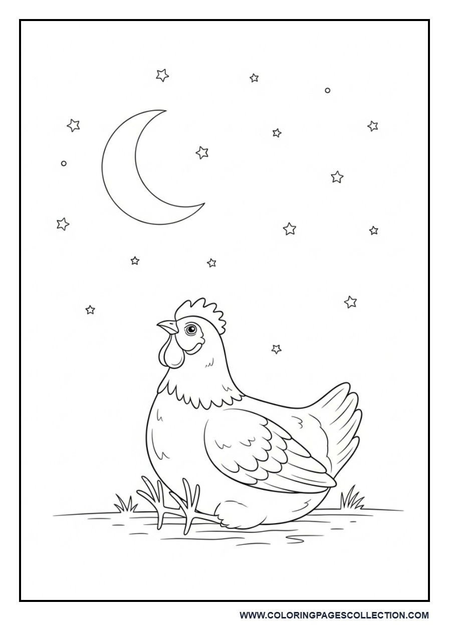 Chicken Looking at Stars