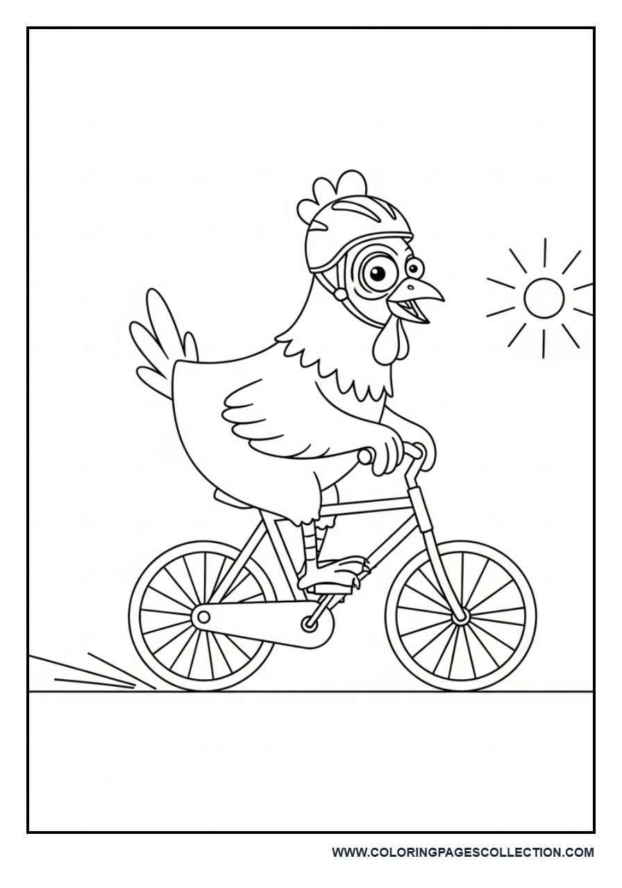 Chicken Riding Bicycle