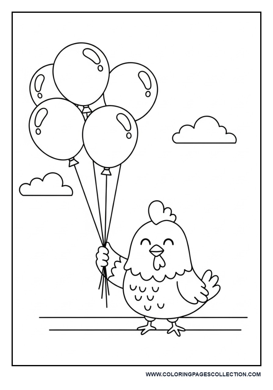 Chicken with Balloons