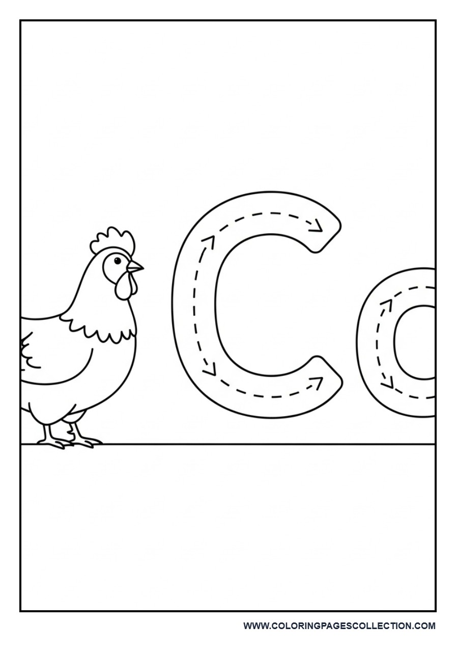 Chicken with Traceable Letter C