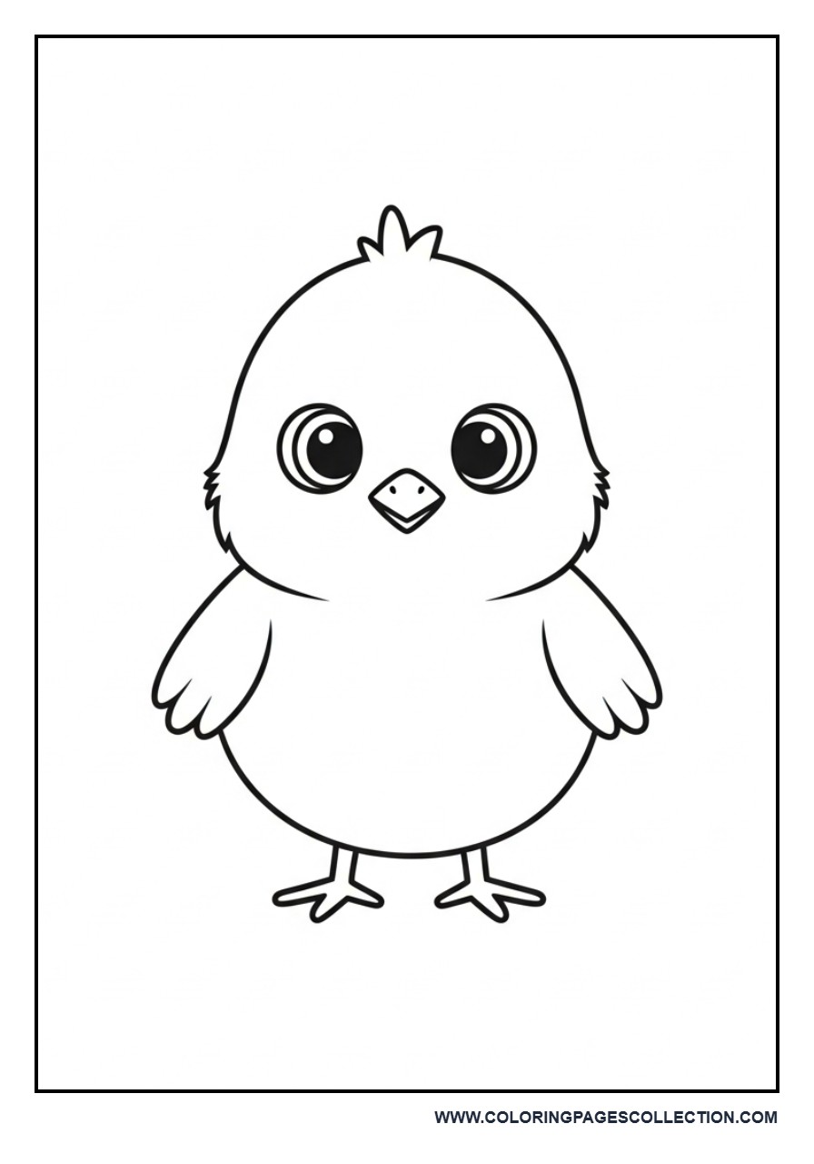 Cute Baby Chick Standing