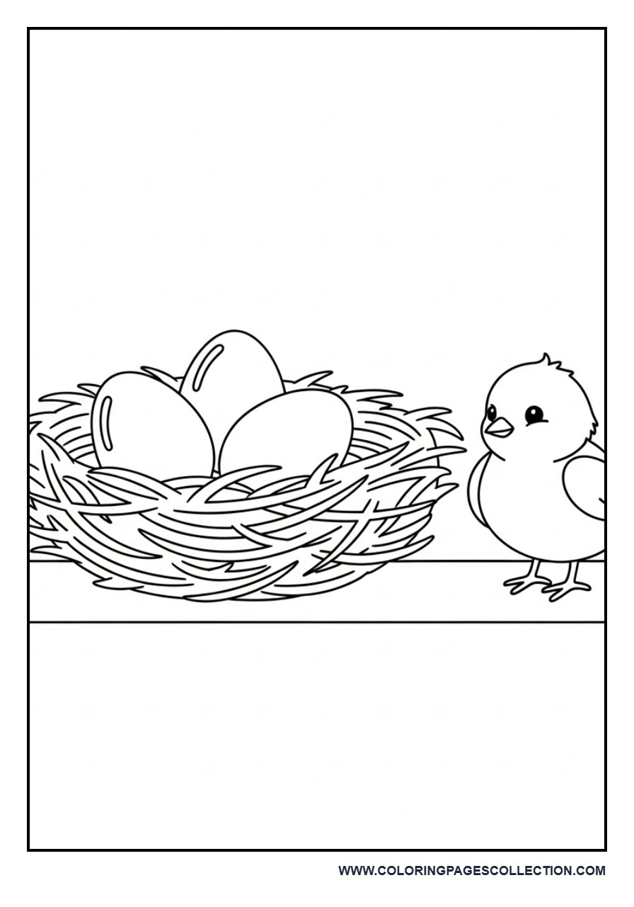 Egg Nest with Three Eggs