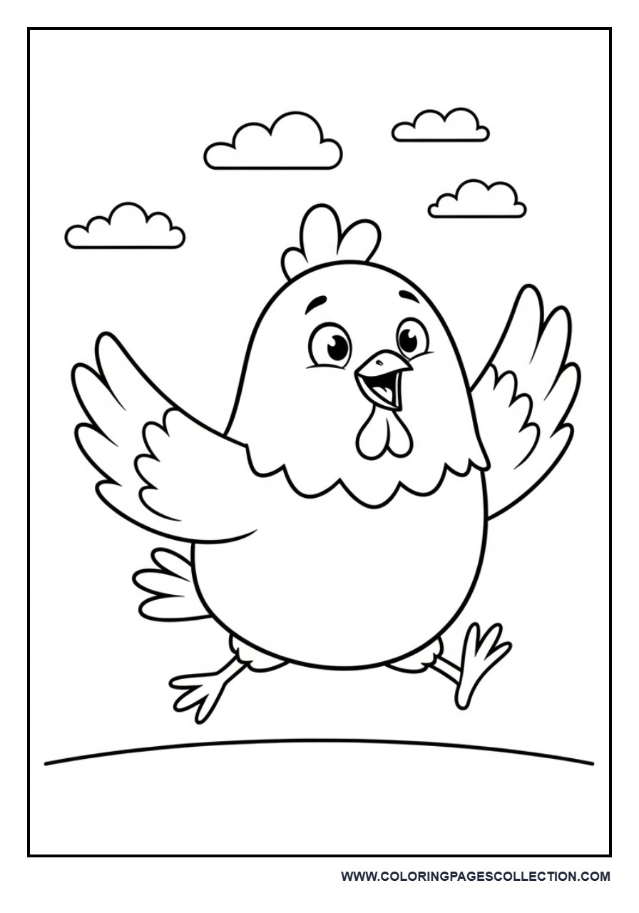 Funny Chicken Jumping