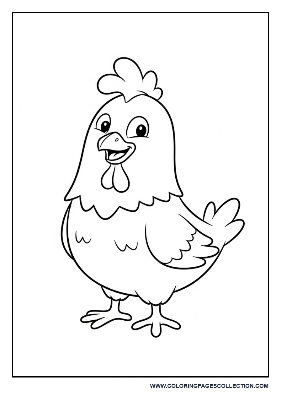 Happy Chicken Standing