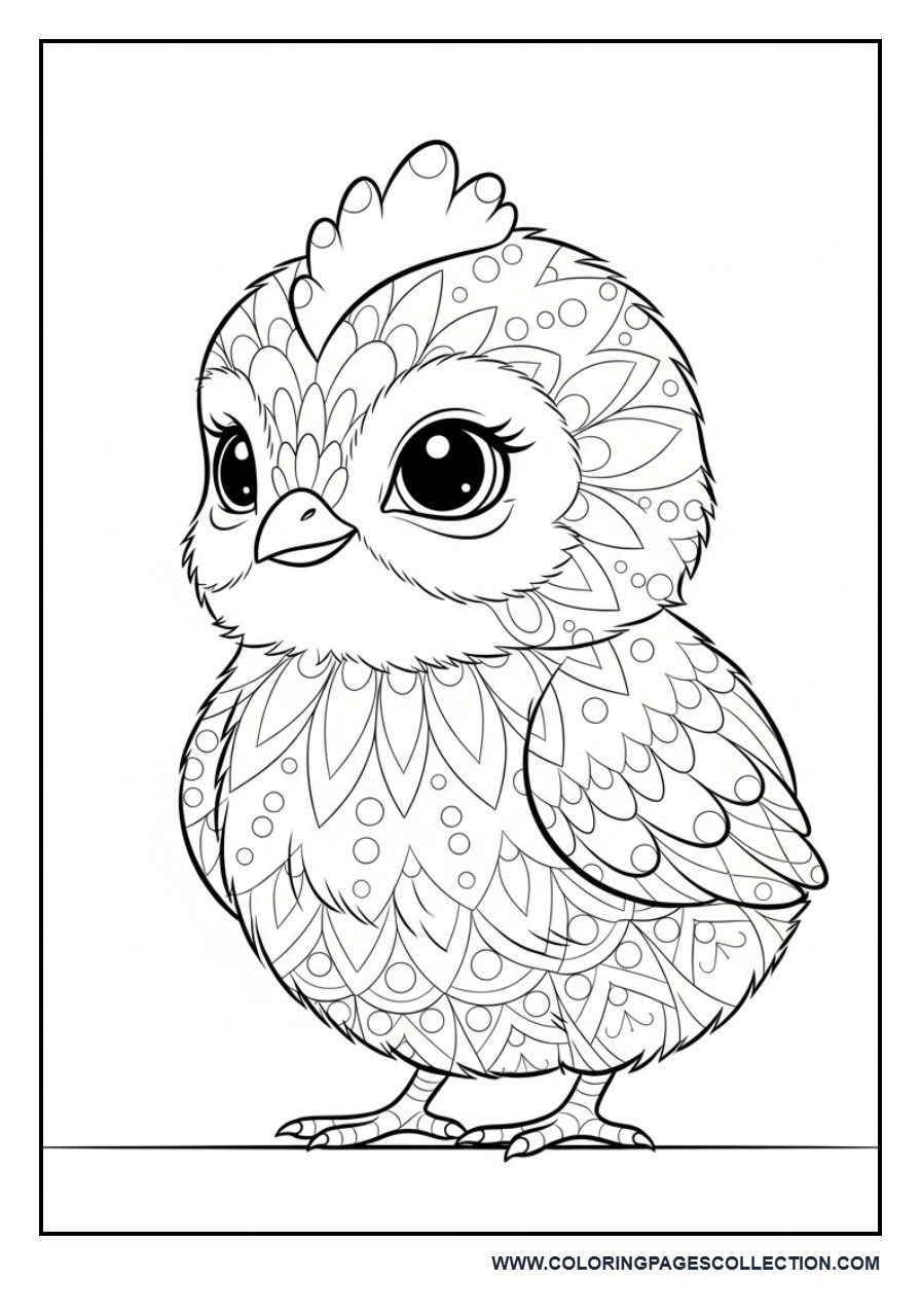 Mandala Chick Simple Design