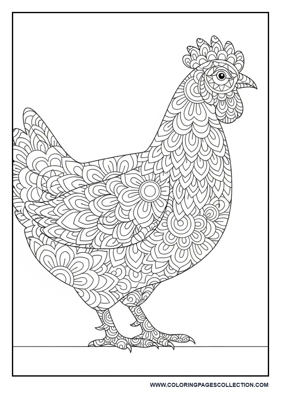Mandala Chicken Full Body