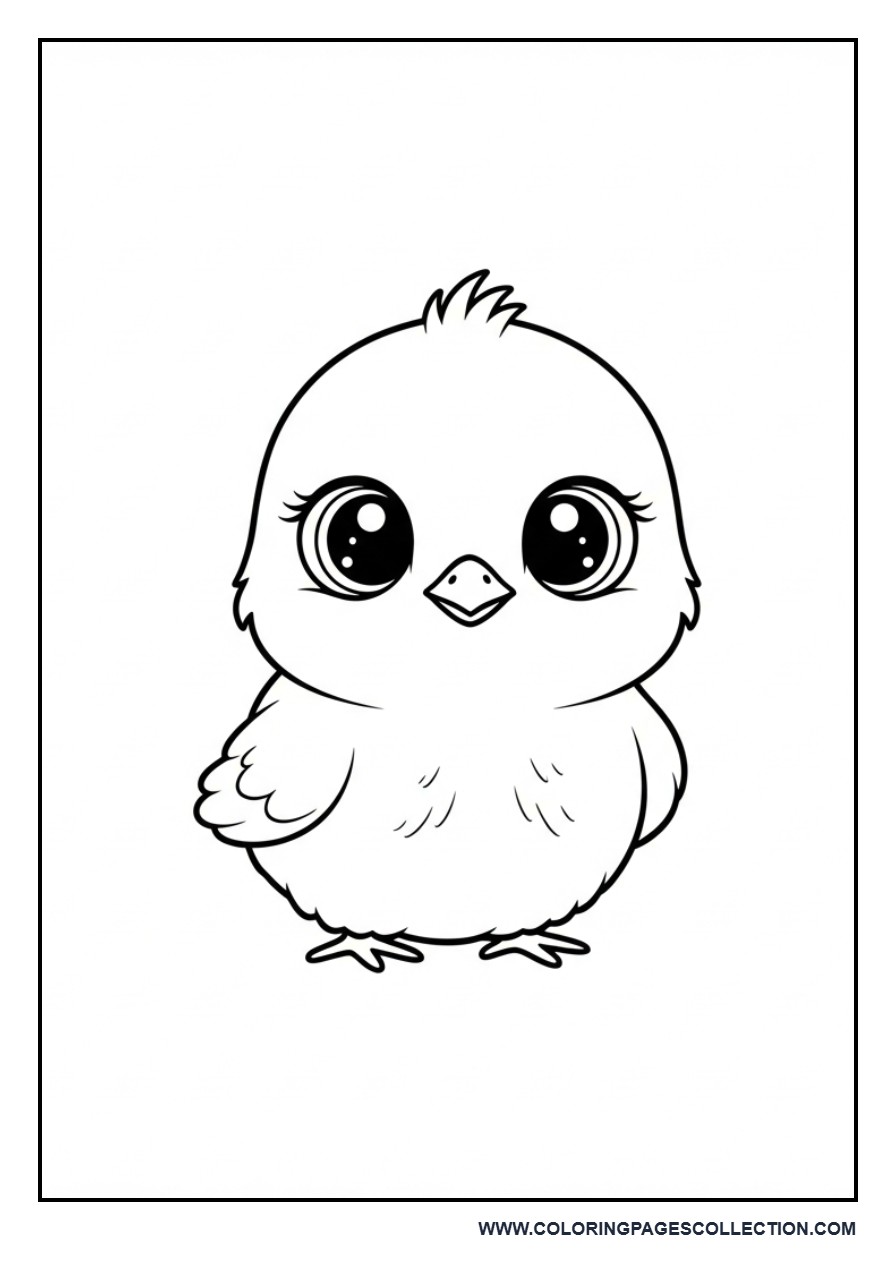 Tiny Chick with Big Eyes