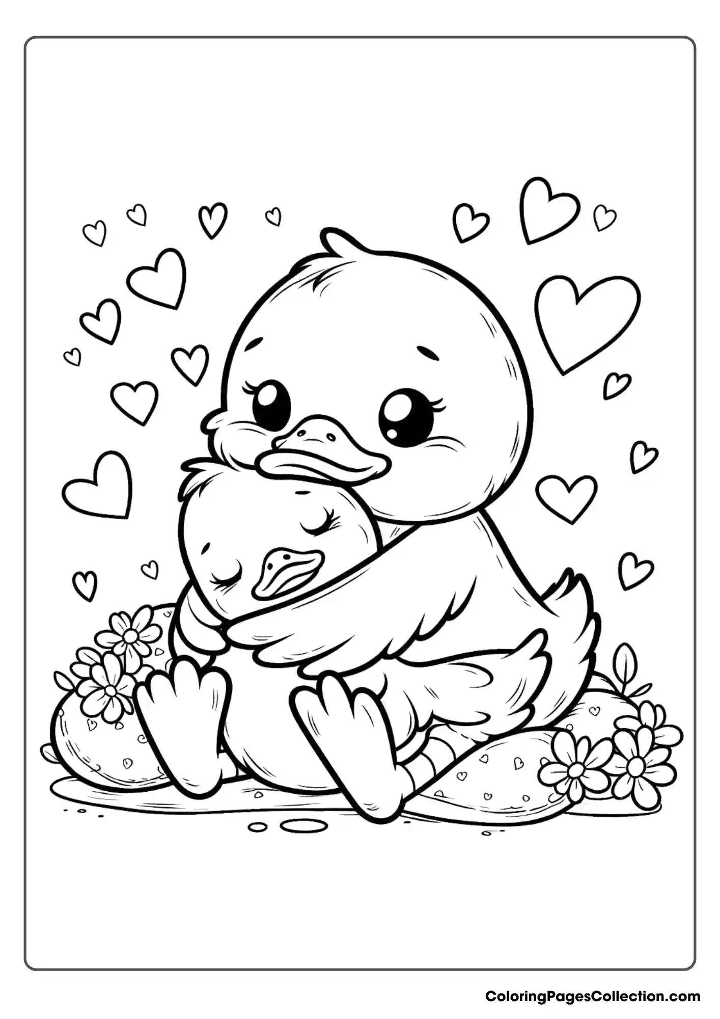 Duck Snuggling With Another Duck