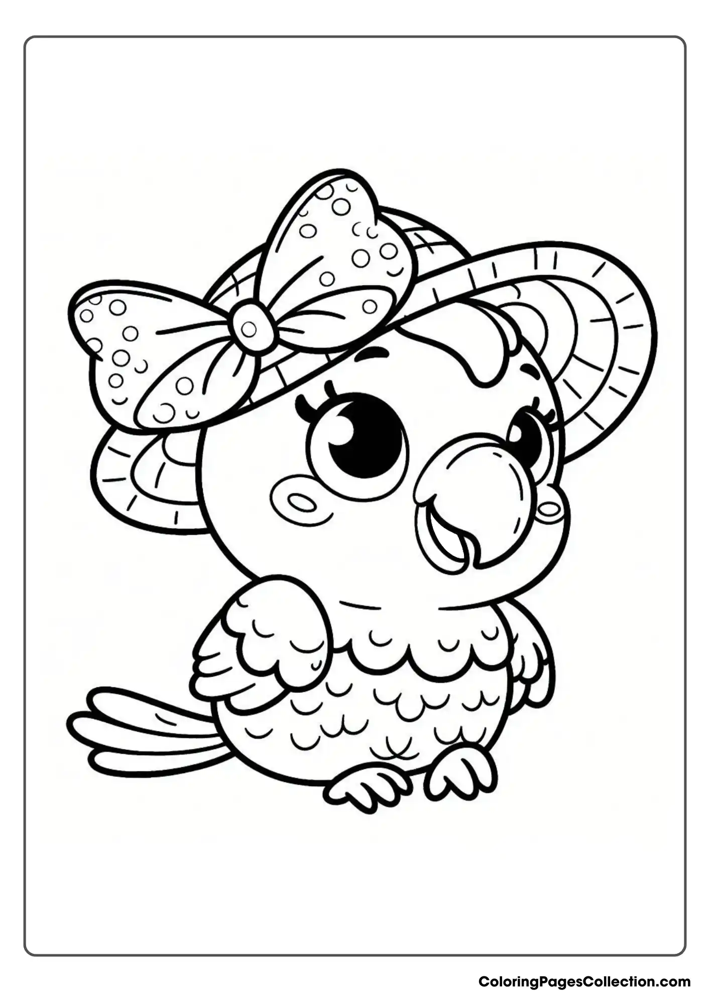 A Parrot Wearing A Bow Or A Hat