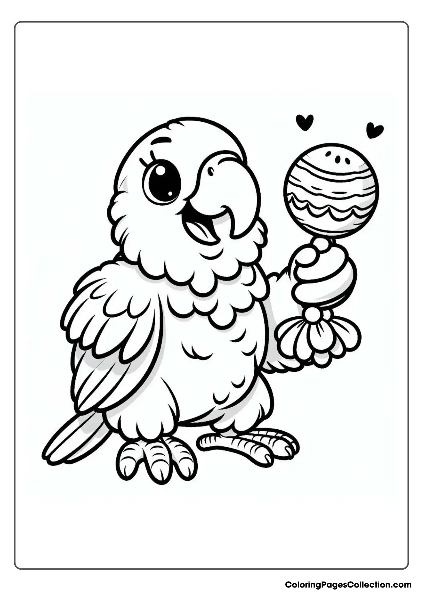 A Parrot Holding A Treat
