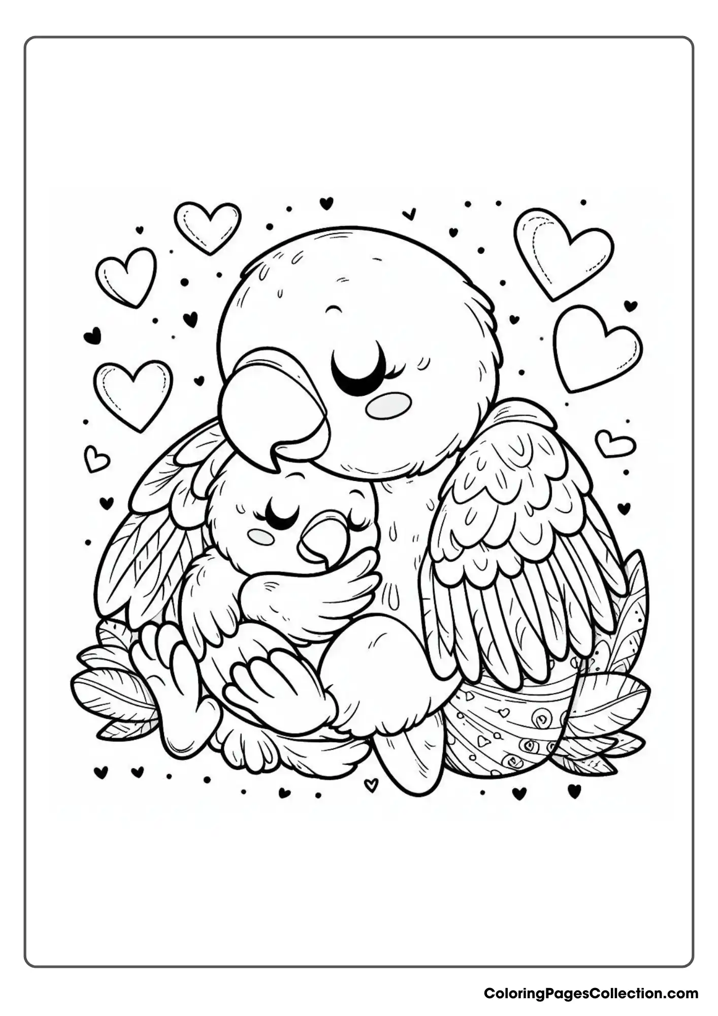 A Parrot Snuggling With Another Parrot