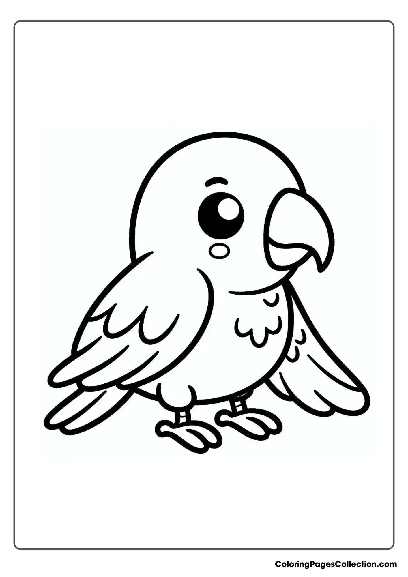 A Parrot With A Triangle For The Body