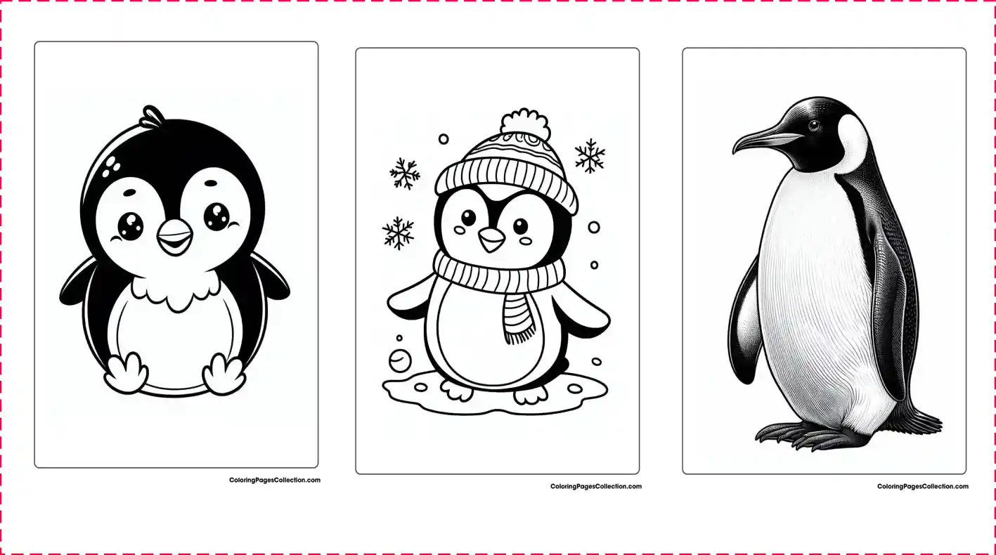 penguin coloring pages