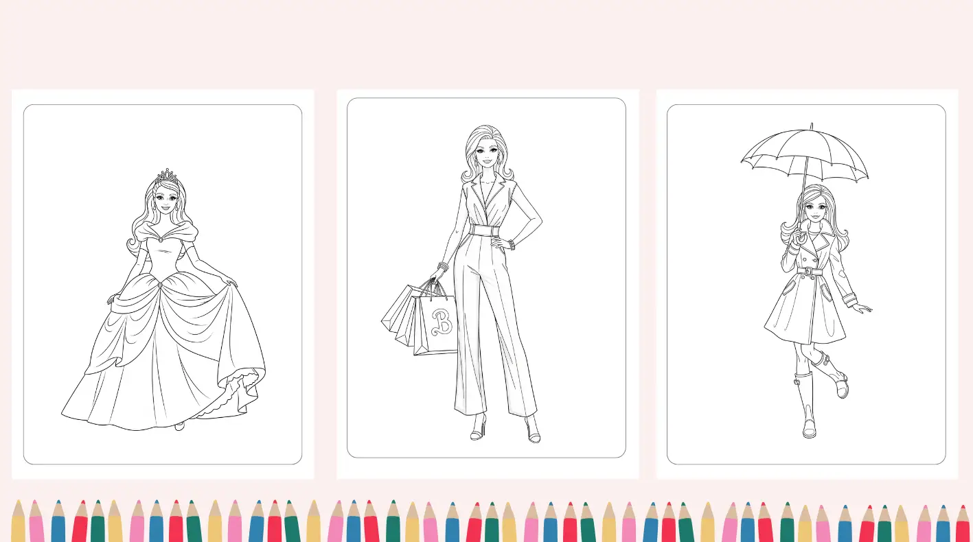 barbie coloring pages