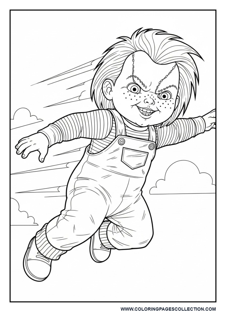 Chucky Action Pose Jumping Forward