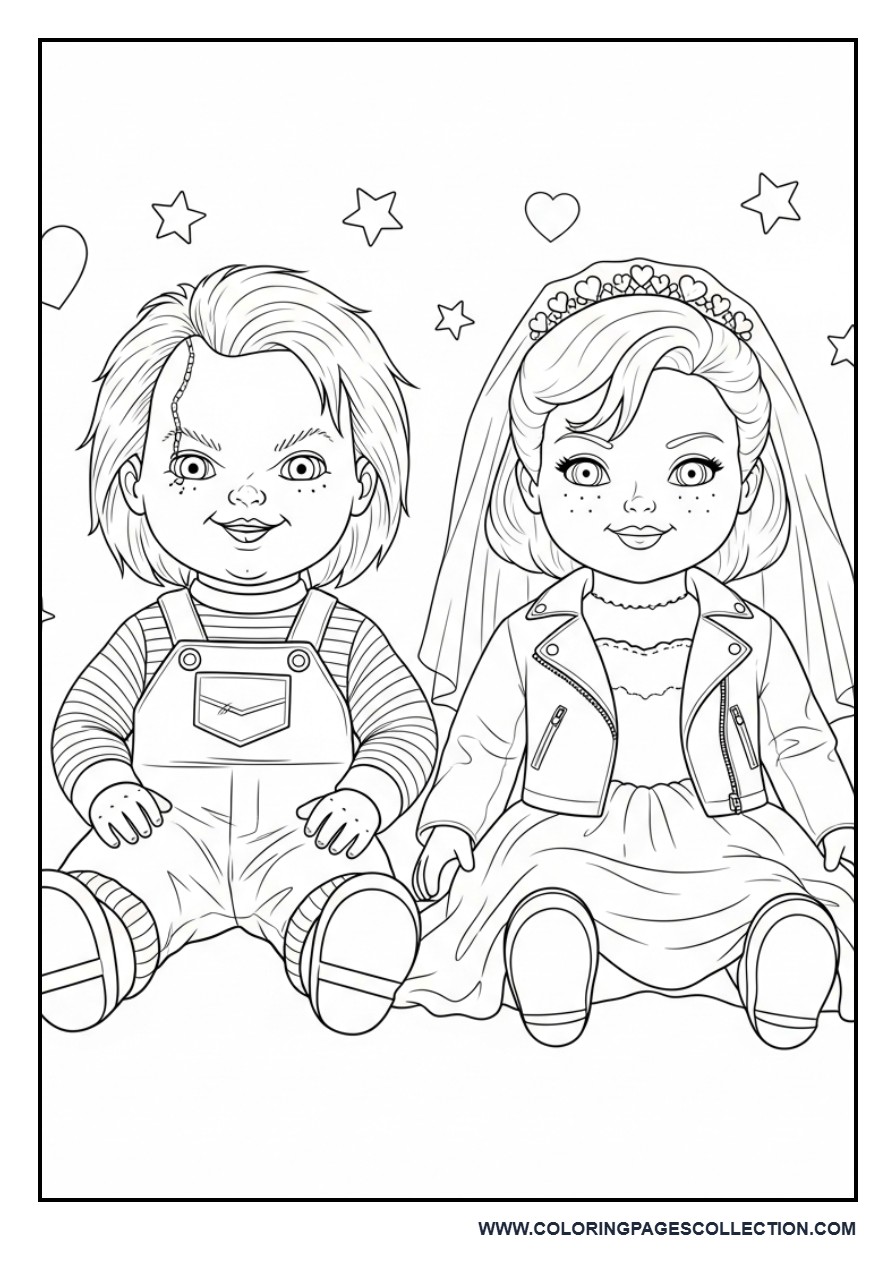 Chucky and Tiffany Sitting Together