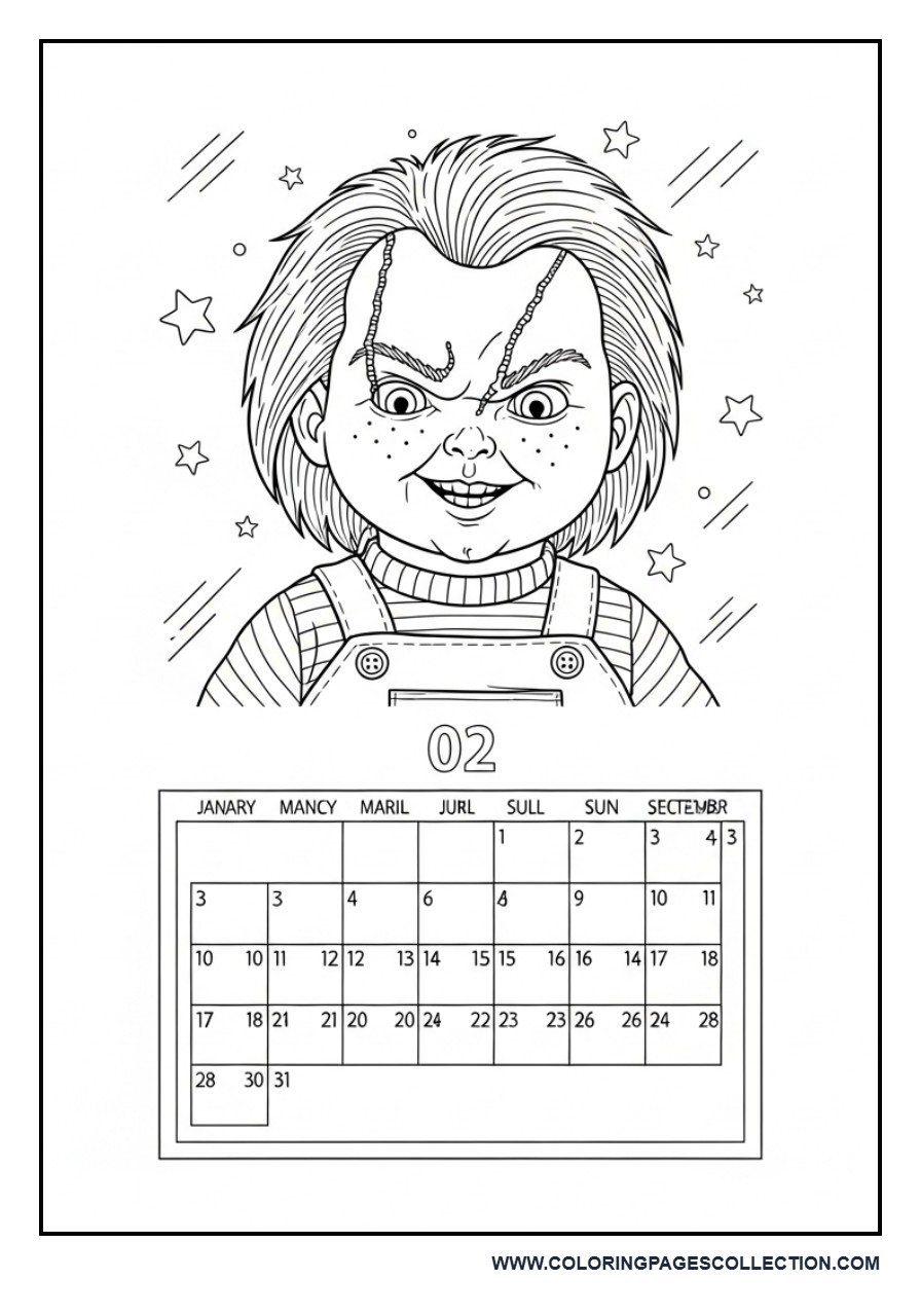 Chucky Calendar Style Page