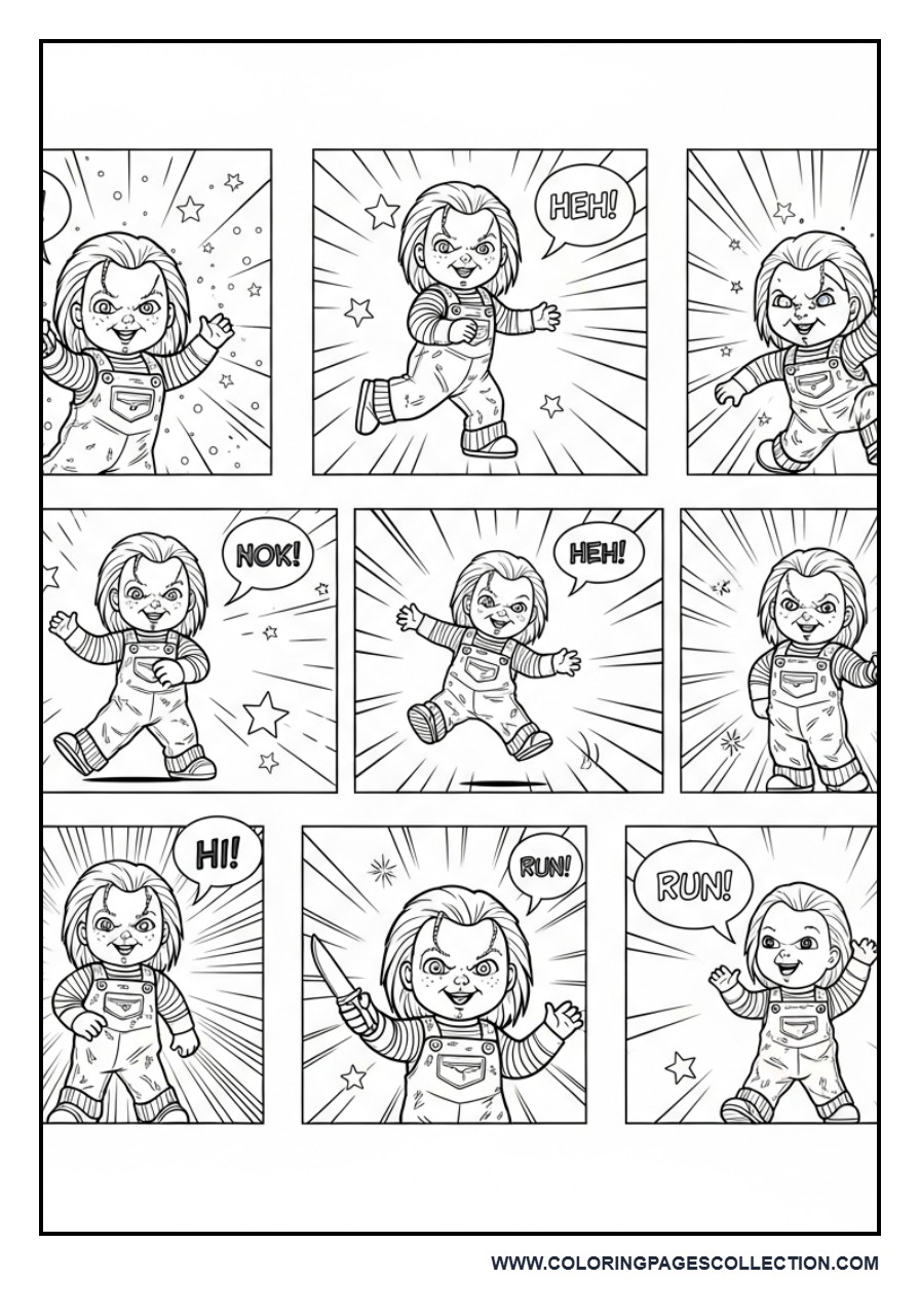 Chucky Comic Panel Style