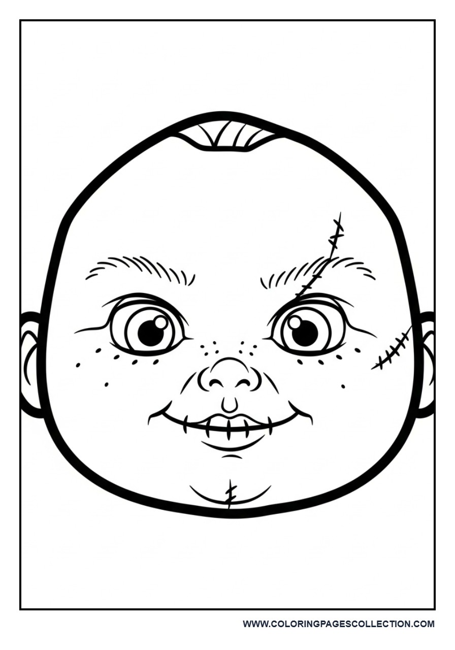 Chucky Face Close-Up Easy