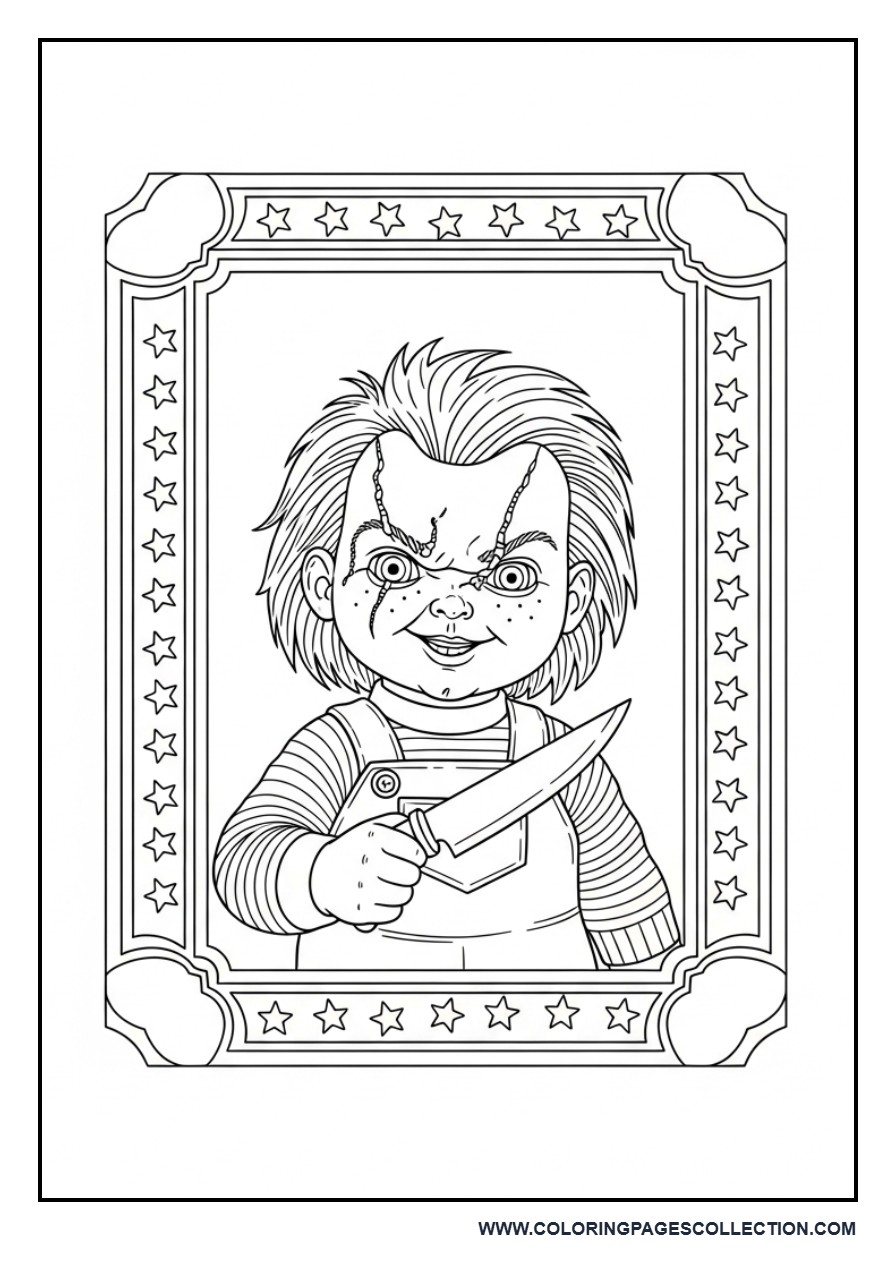 Chucky Frame with Stars Border