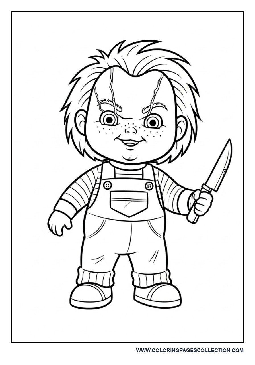 Chucky Holding Small Knife (Non-Scary)