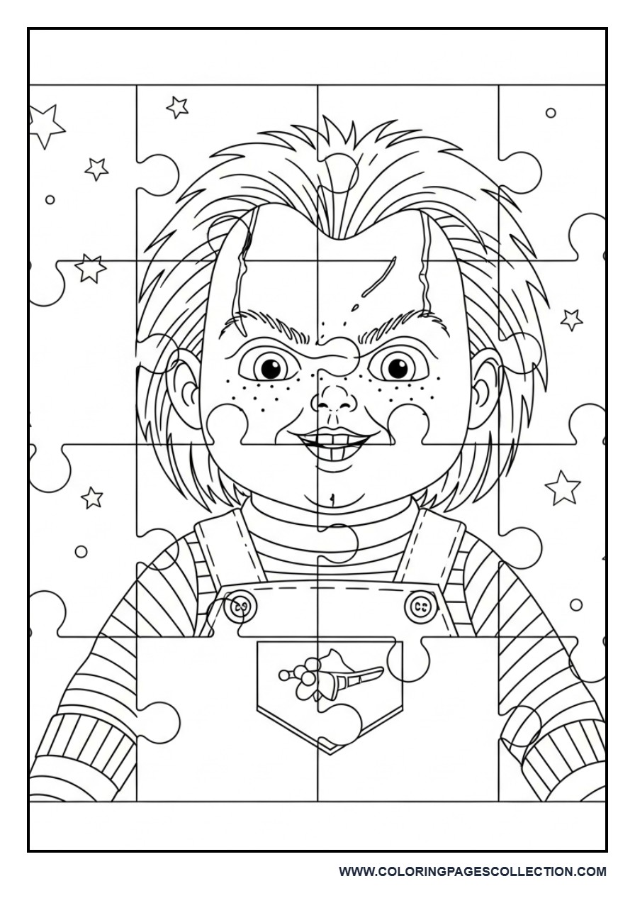 Chucky Puzzle Pieces Style