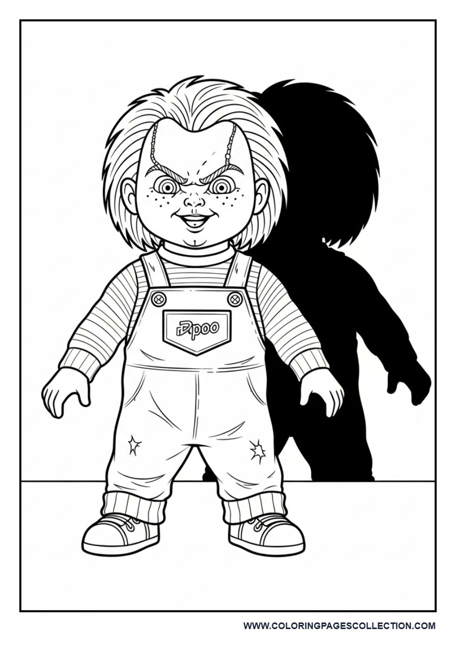 Chucky Shadow Outline Page