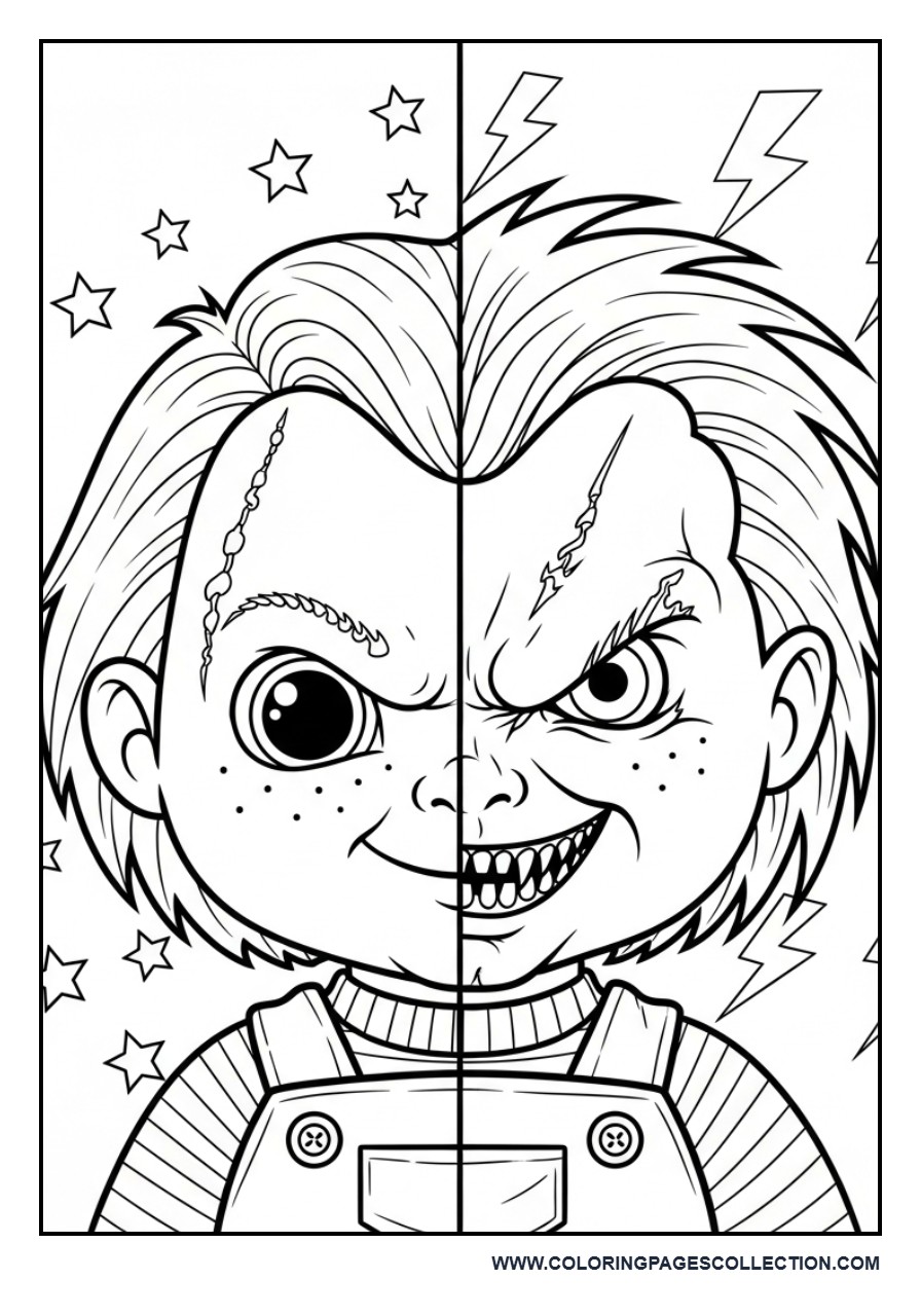 Chucky Split Style (Cute vs Scary)