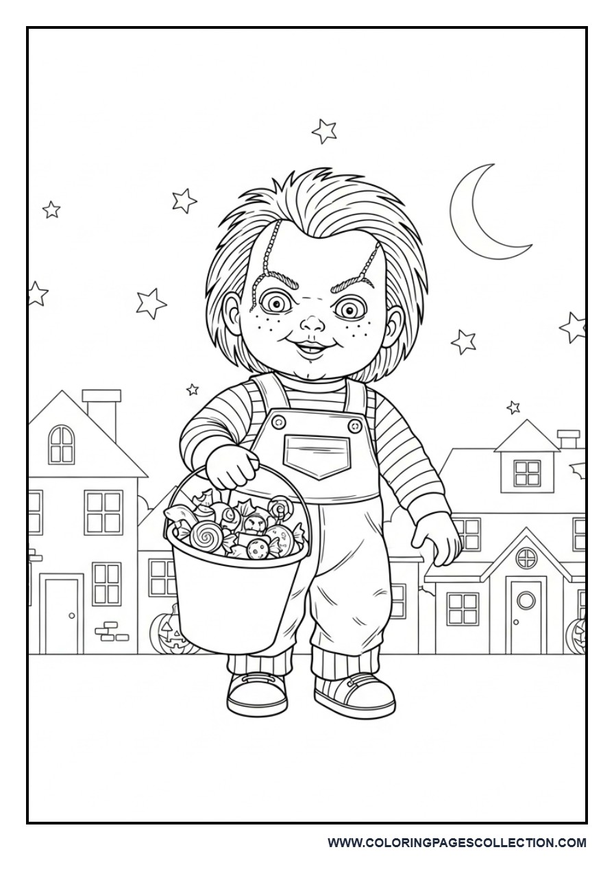 Chucky Trick-or-Treat Scene