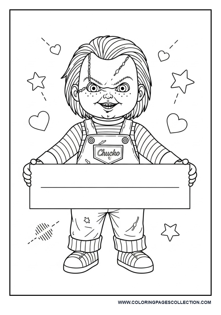 Chucky with Name Banner
