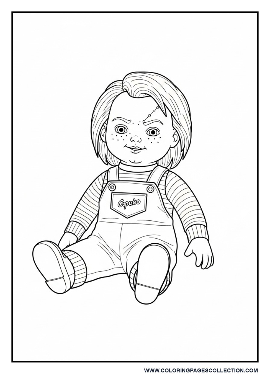 Sitting Chucky Doll
