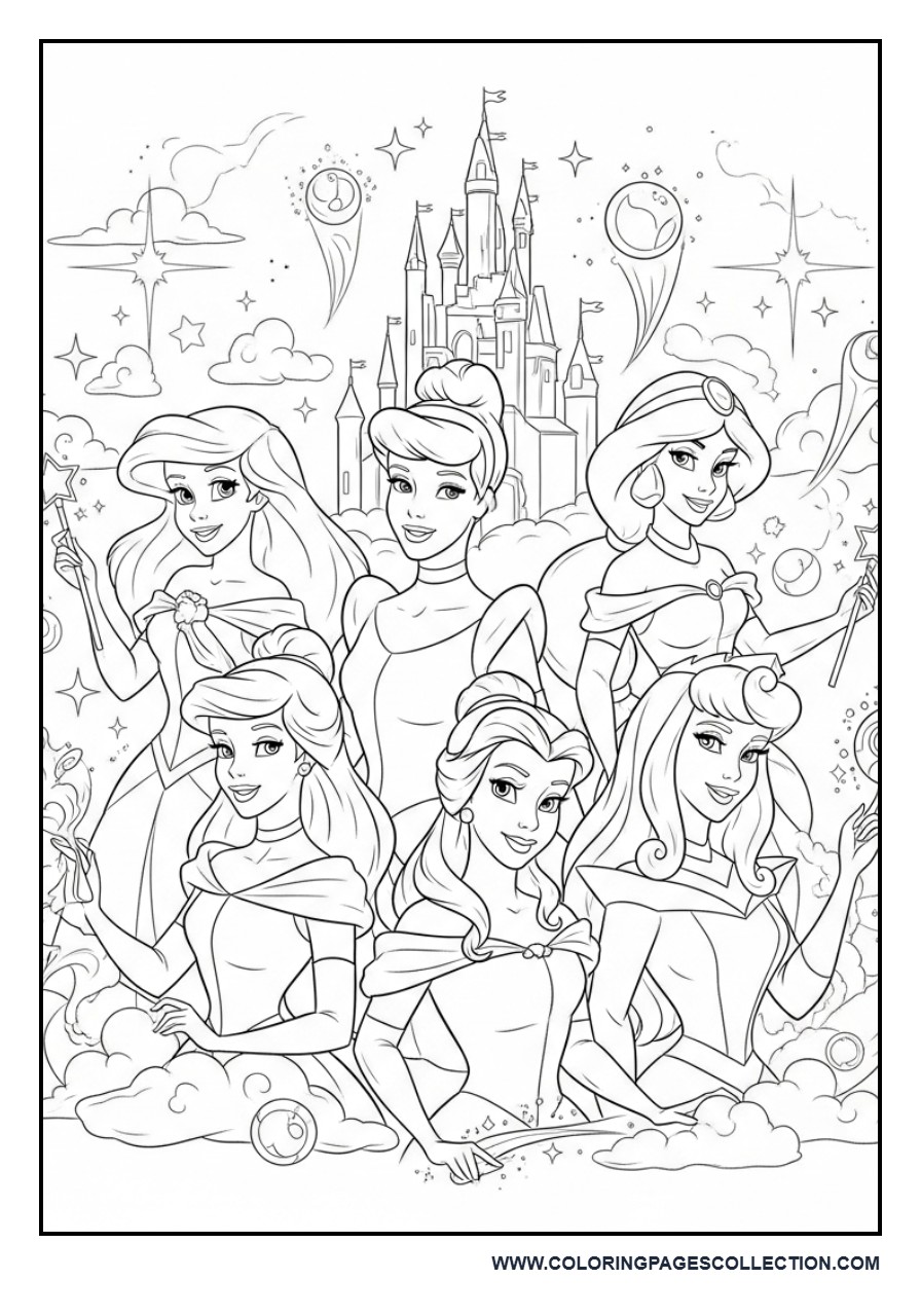 All Princesses Fantasy Scene