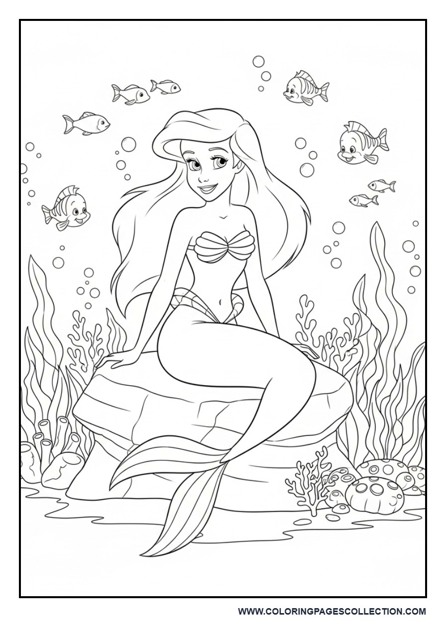 Ariel Underwater Scene