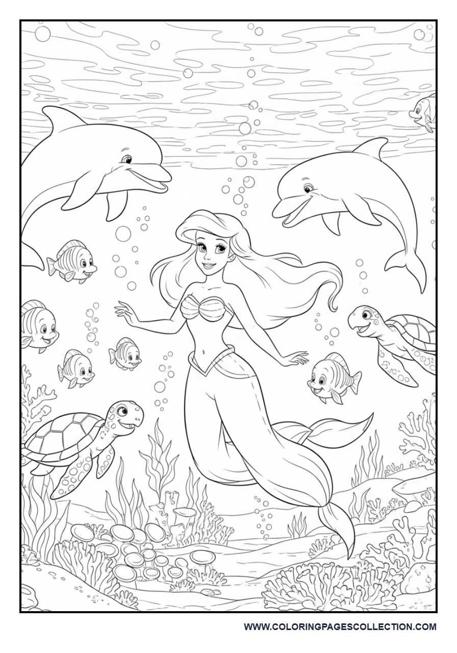 Ariel with Sea Friends