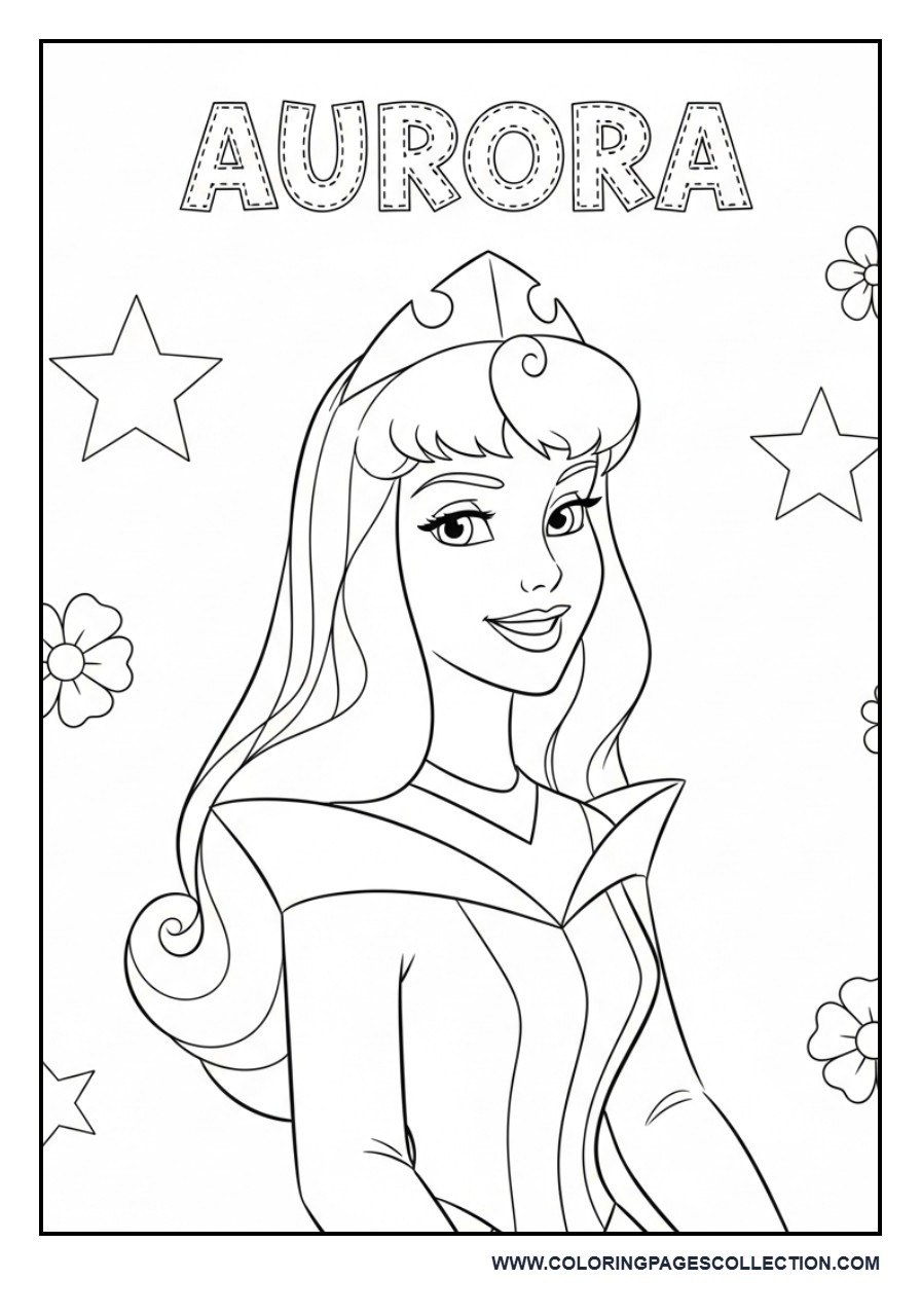 Aurora Trace and Color Page