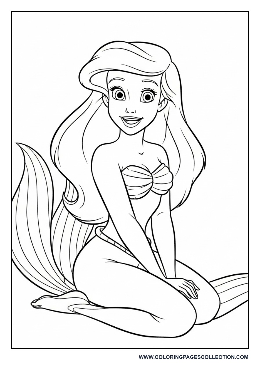 Cute Ariel Sitting