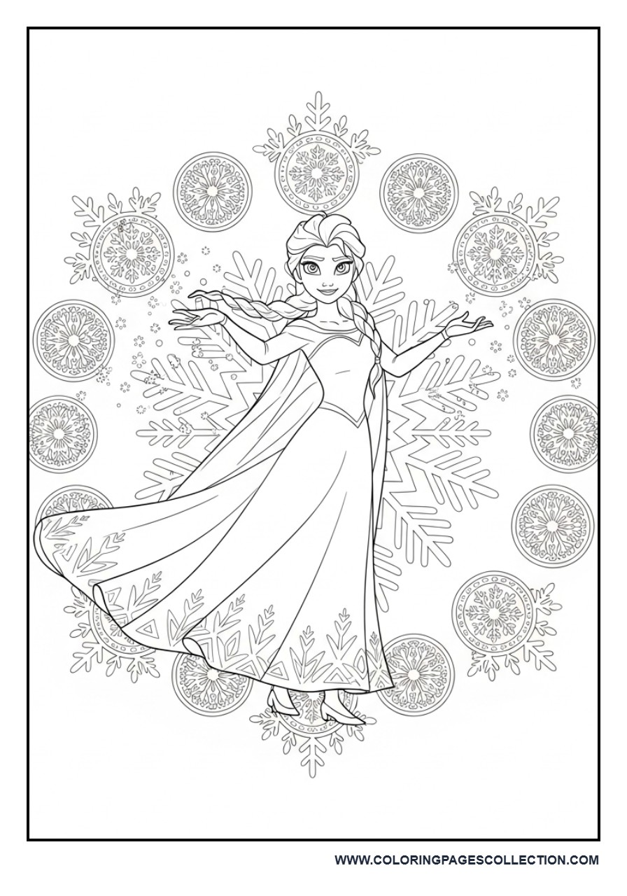 Elsa Snowflake Mandala