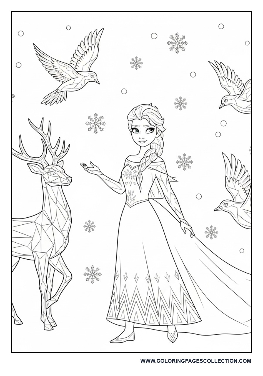 Elsa with Ice Animals