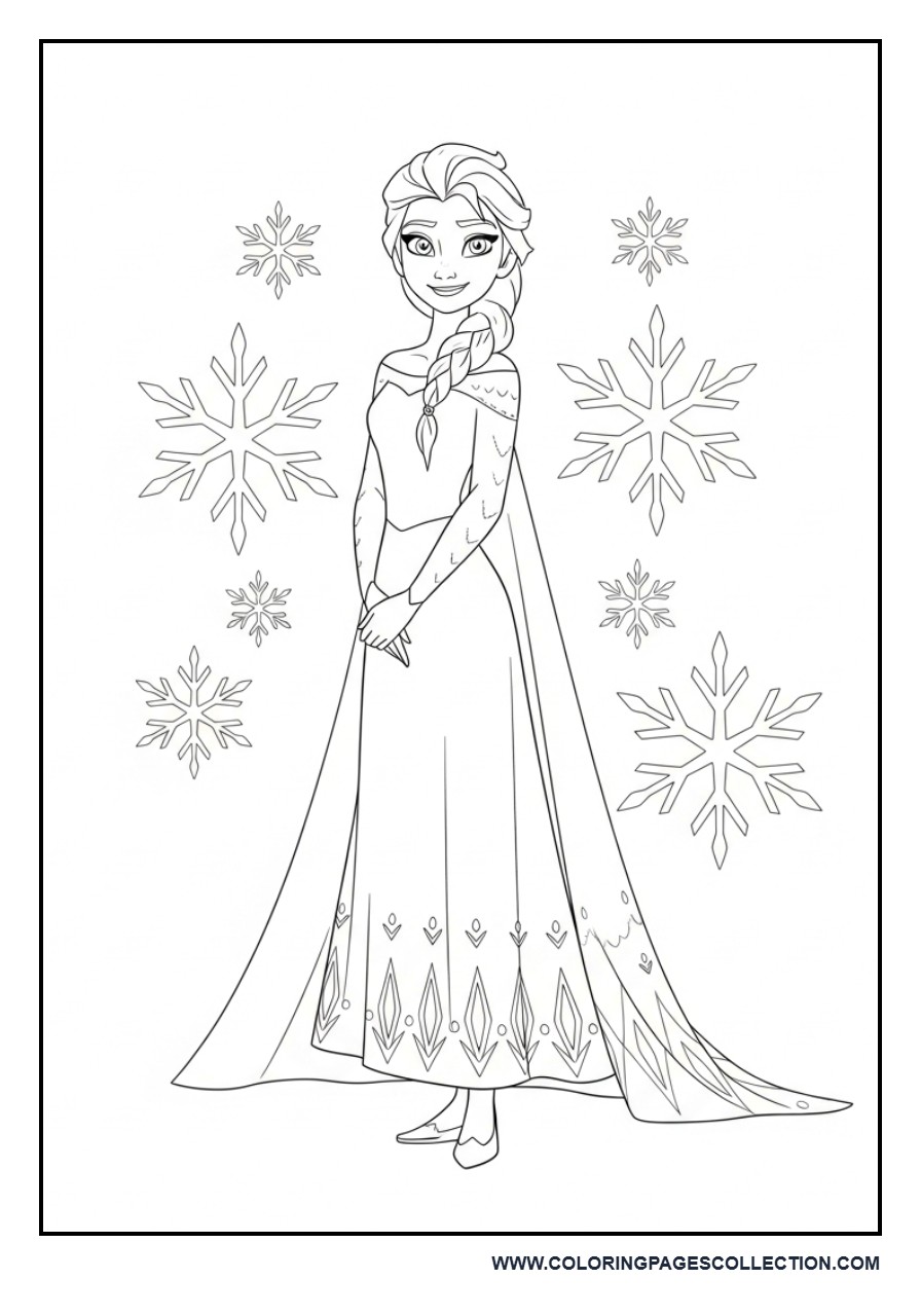 Elsa with Snowflakes