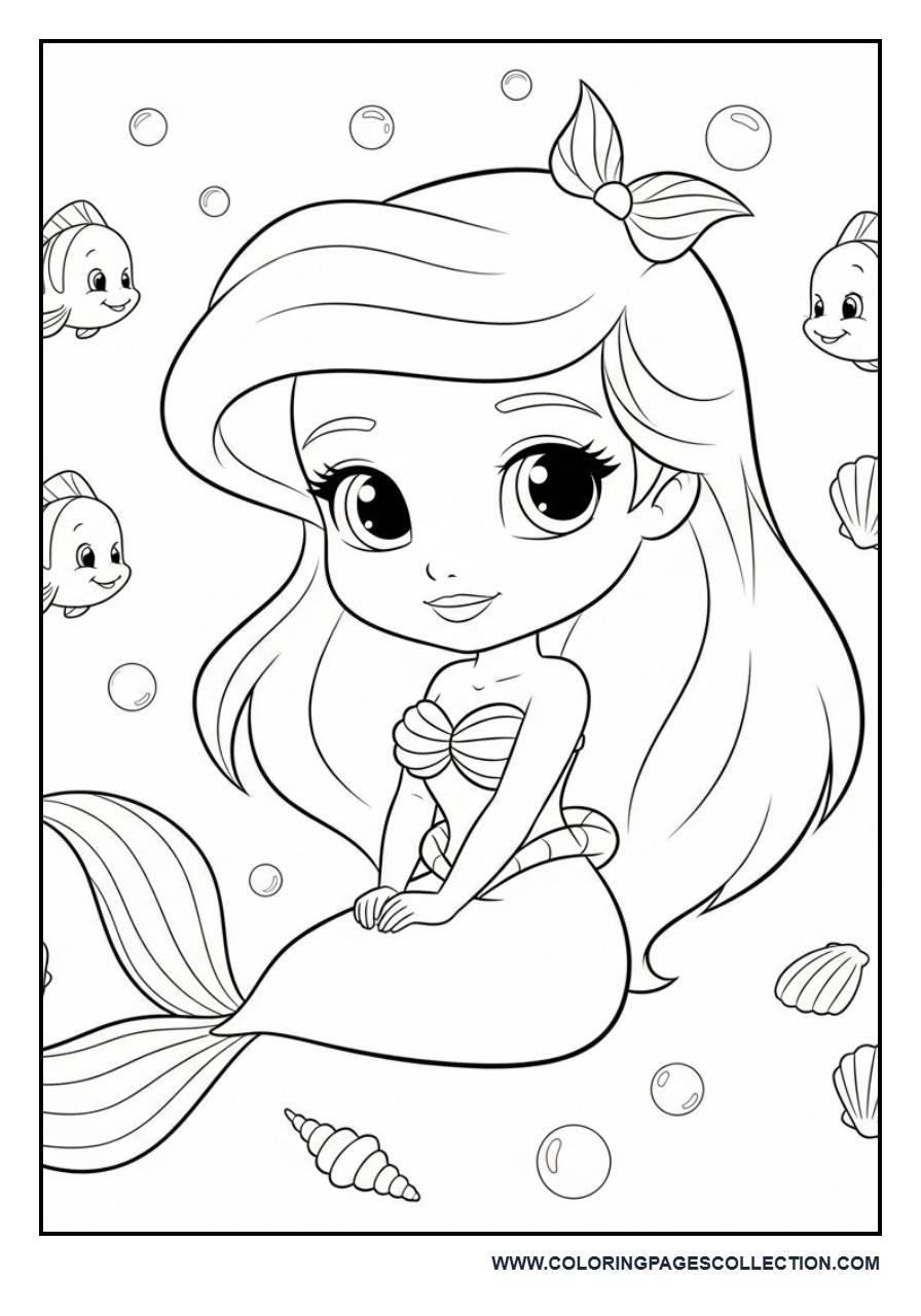 Kawaii Ariel Underwater