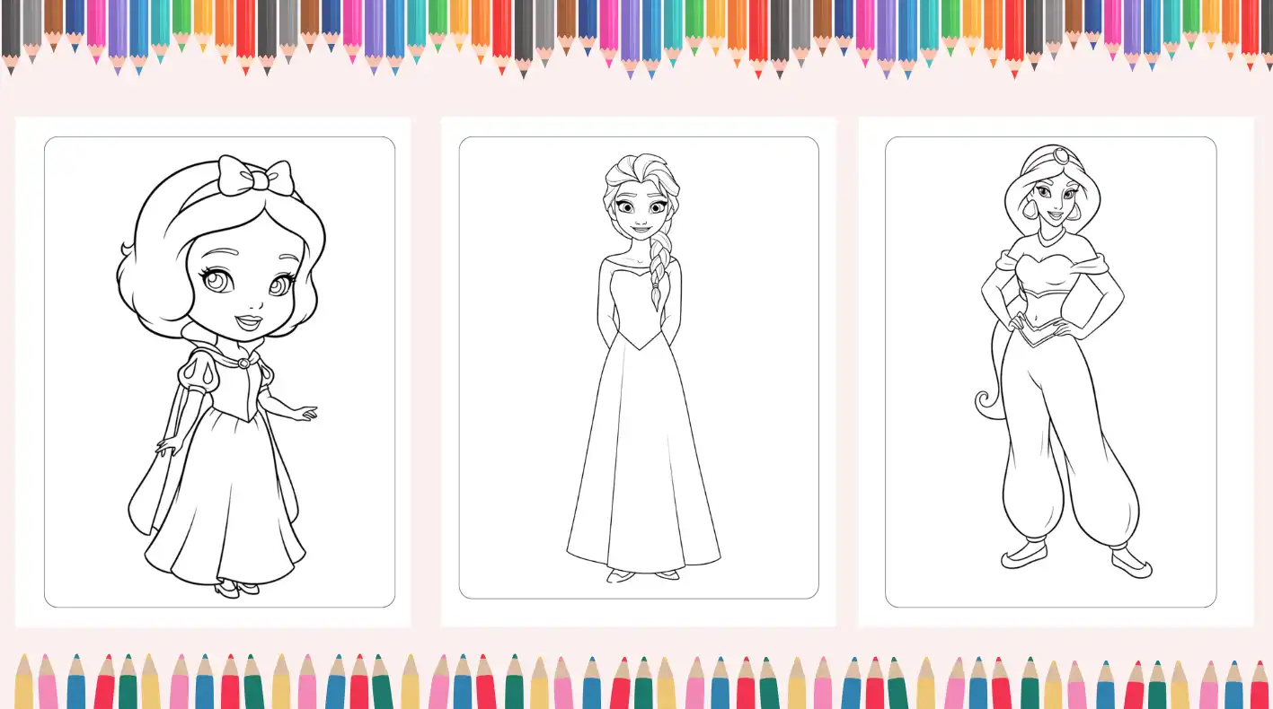 85+ free printable Disney Princess coloring pages for kids