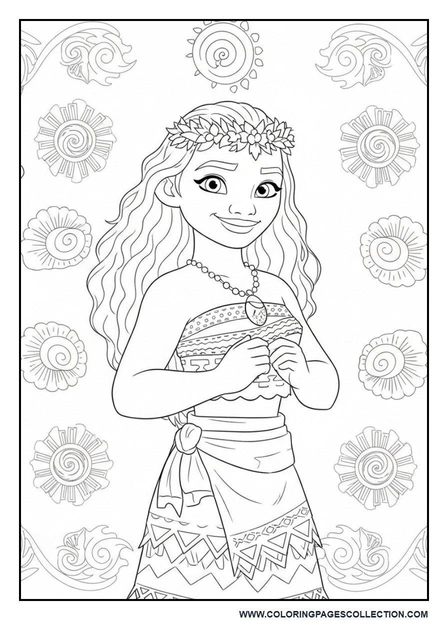 Moana Ocean Pattern Page