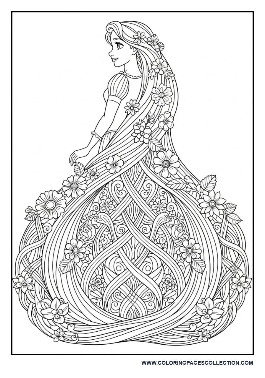 Rapunzel Hair Pattern Art