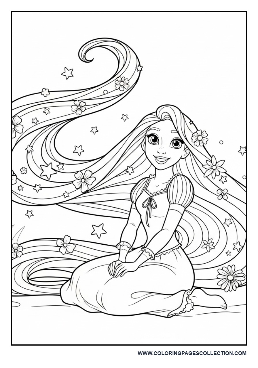 Rapunzel Hair Play Scene